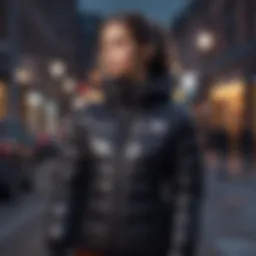 Iconic North Face Puff Jacket in Urban Setting