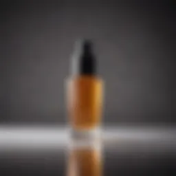 Luxurious hair serum bottle with a dropper