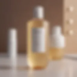 A close-up of OUAI shampoo set showcasing sleek packaging and branding.