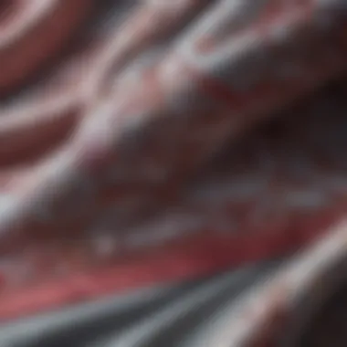 Luxurious Fabric and Stitching of Patricia Paris Scarves Close-up of luxurious fabric and stitching details in a Patricia Paris scarf