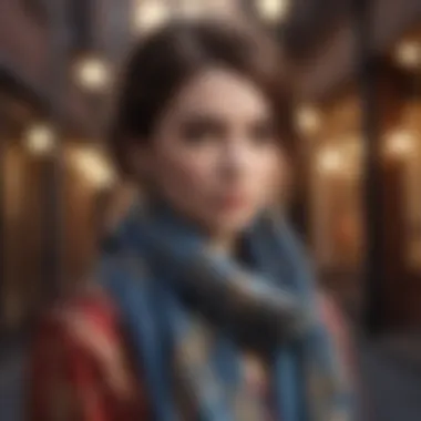 Cultural Impact of Patricia Paris Scarves in Fashion History Artistic representation of the cultural impact of scarves in fashion history