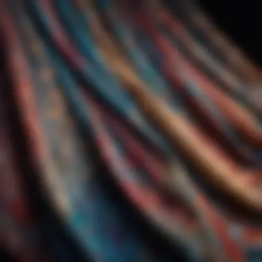 Intricate Patterns of Patricia Paris Scarves A vibrant display of Patricia Paris scarves showcasing intricate patterns
