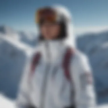 Perfect Moment ski jacket on snowy mountain peak