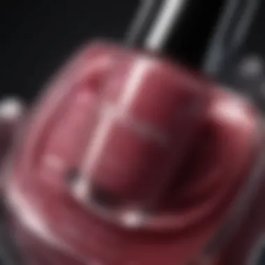 Close-up of a nail polish label highlighting ingredients.