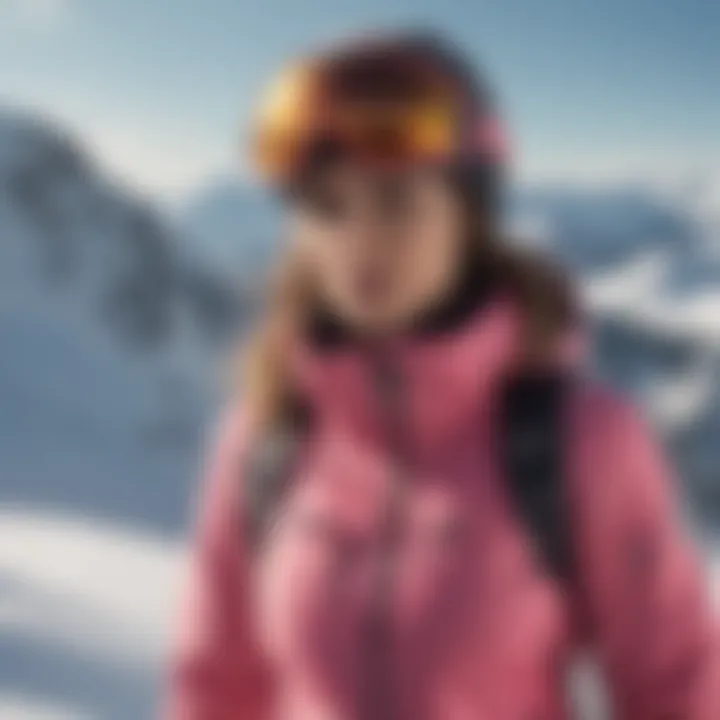 Sleek and modern ski jacket in motion on slopes