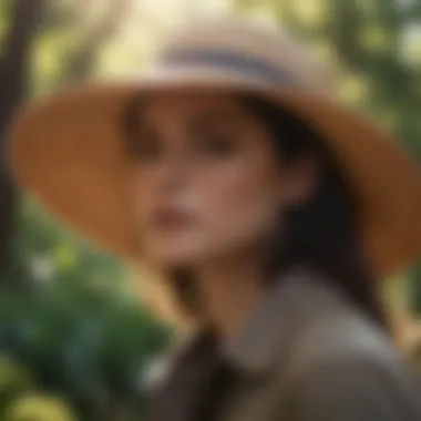 Sleek Waterproof Sun Hat in Nature Setting