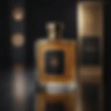 Sophisticated black and gold cologne packaging with embossed logo