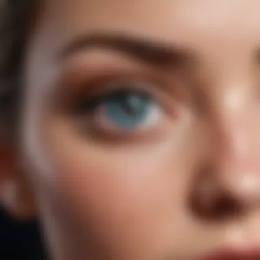 Close-up of vibrant eyes with reduced dark circles