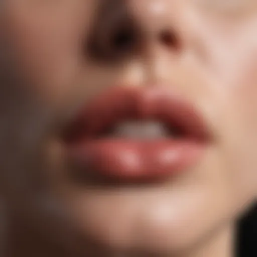 Close-up of healthy, hydrated lips