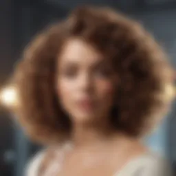 Luxurious curls styled with cream products