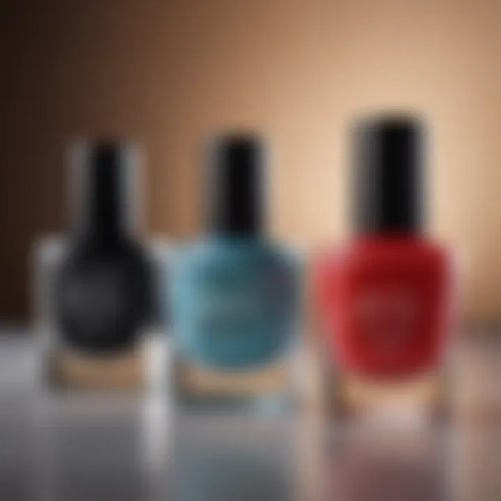 Close-up of a beautifully packaged nail polish gift set.