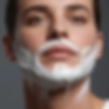 Smoothing shaving cream application