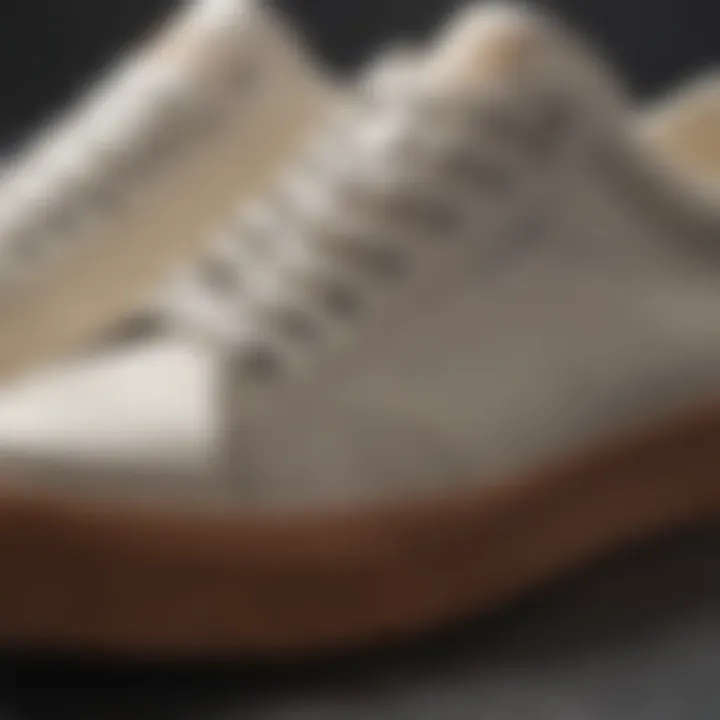 Close-up view of sustainable materials used in Tretorn sneakers