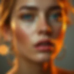 Skin radiance before makeup application