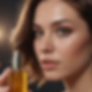 Unlocking Shine with Hair Oils Demonstration of applying hair oil to enhance shine
