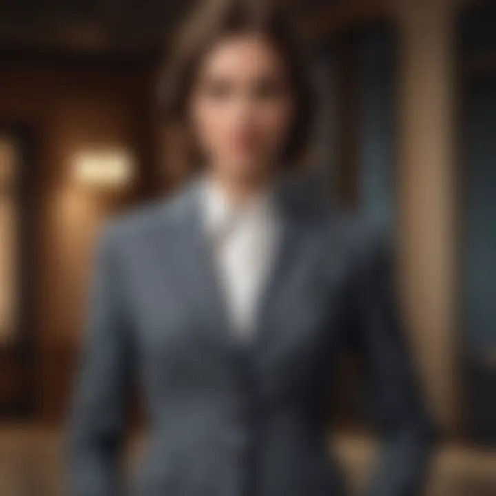 Modern tailored suit for ladies showcasing a blend of elegance and professionalism