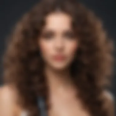 Close-up of perfect curls styled with a long curling wand