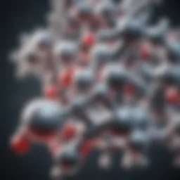 Illustration of retinol molecules