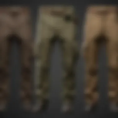 Historical Evolution of Cargo Pants Historical sketch depicting the evolution of cargo pants from past to present