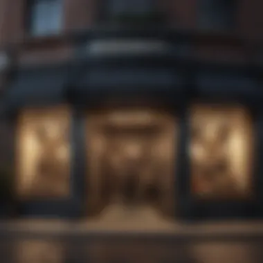 Iconic Luxury Brands Iconic luxury clothing brands displayed on a boutique storefront