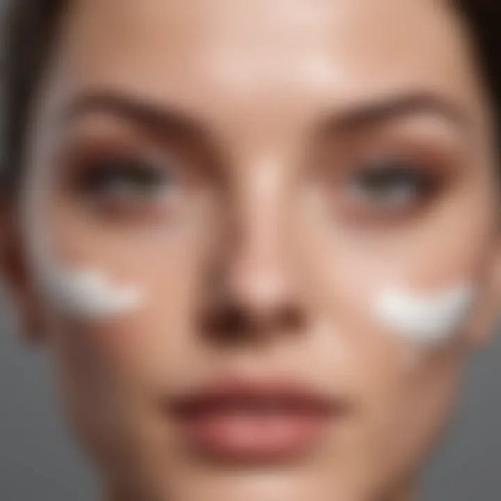 Close-up of applying tretinoin cream