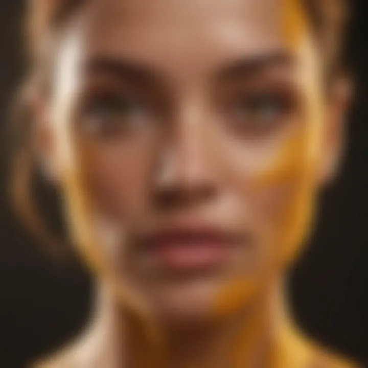 Close-up of glowing skin showcasing the effects of turmeric