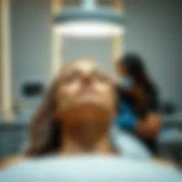 Ultherapy treatment session in a modern clinic