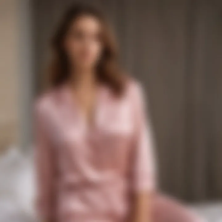 Silky smooth fabric of Eberjey pajamas with subtle sheen