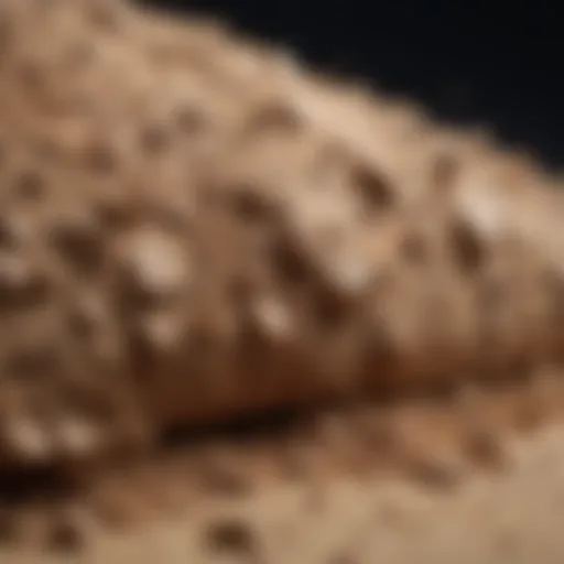 Close-up of breathable foundation texture on a surface