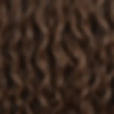 Close-up of hair strands revealing texture variations