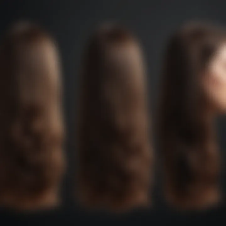 Illustration depicting hair growth cycle phases