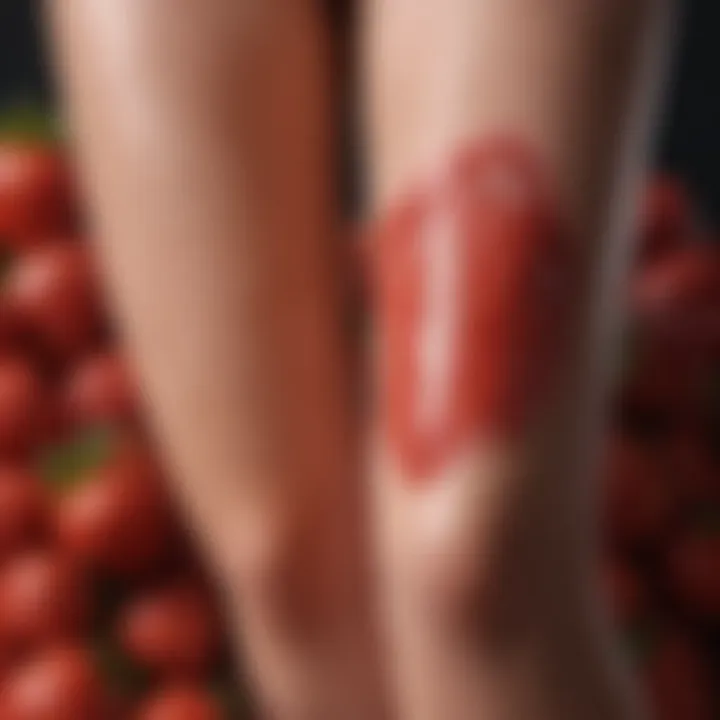 Illustration depicting the skin layers affected by strawberry legs.