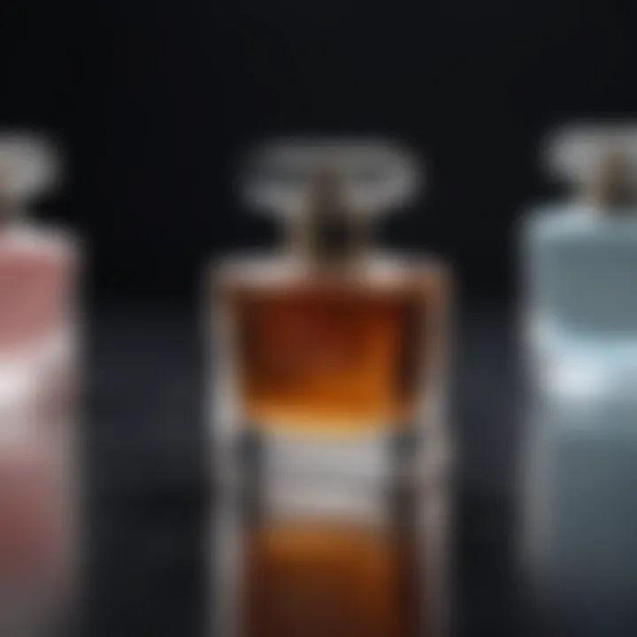 Visual representation of different application methods for fragrances