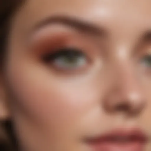 Fair-skinned woman with radiant eyeshadow look