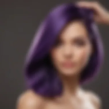 User applying Clairol Professional Purple Shampoo