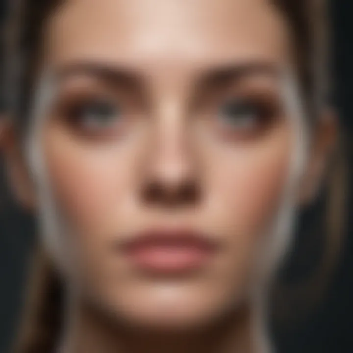 Application technique of green color corrector on under-eye area