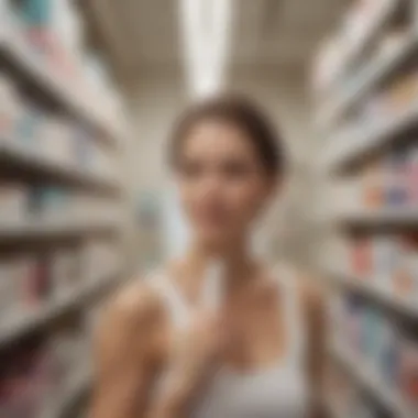 A diverse group of individuals engaging with Vanicream deodorant in a retail setting