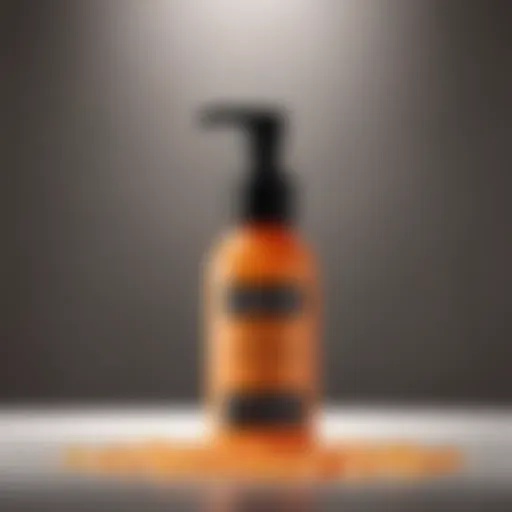 A vibrant bottle of vitamin C facial wash