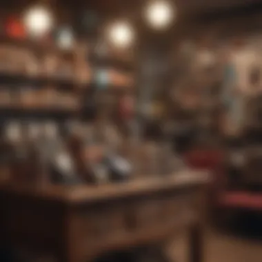 Collection of vintage-inspired accessories on display