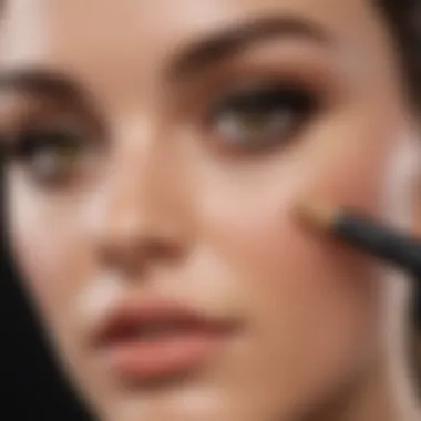 Woman applying oil-free lash serum with precision brush