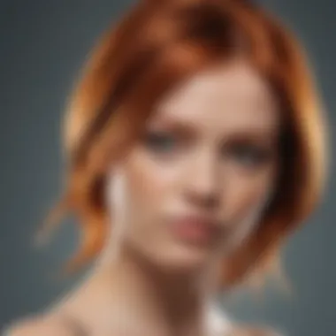 An artistic representation of different skin tones against ginger hair