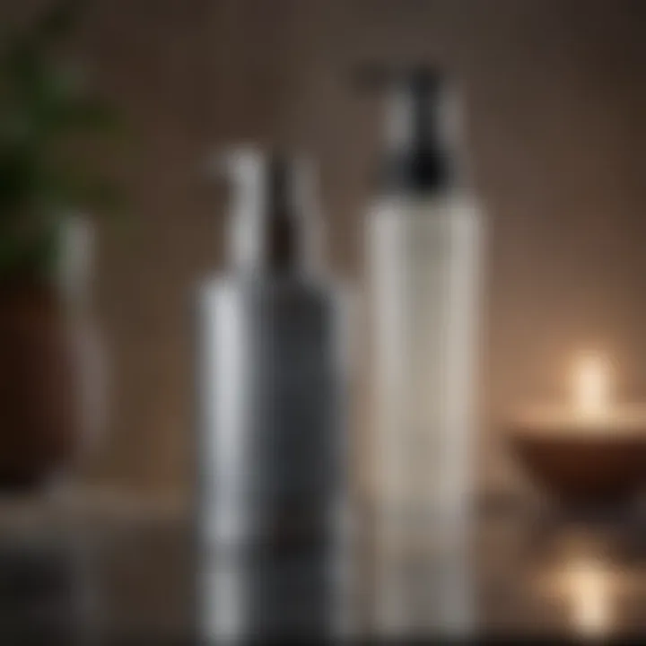 Zinc Facial Wash Bottle in Elegant Setting